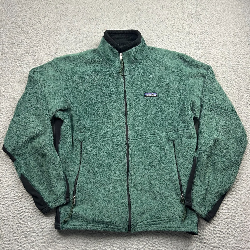 VTG Patagonia R2 Regulator Fleece Jacket Men Small Green Full Zip 25131 90s USA